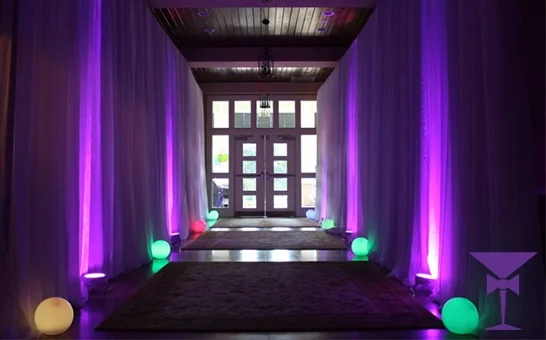 Luxury Draping, LED Spheres & Uplighting