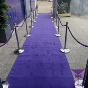 Purple Carpet Package 2 - 1.5m x 10m - Silver Posts