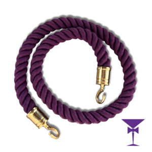 Purple Stanchion Rope & Post hire