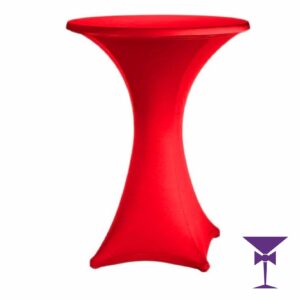 Poseur Table With Red Cover