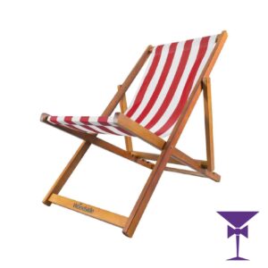 Deck Chair - Red & White Striped