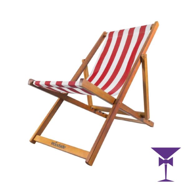 Deck Chair - Red & White Striped