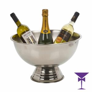 Round Stainless Steel Ice Bucket