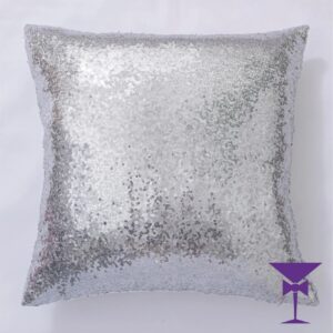 Silver Sequin Cushion - 45x45cm