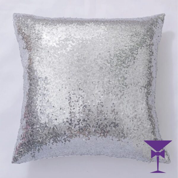 Silver Sequin Cushion - 45x45cm