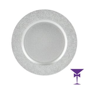 Metallic Silver Charger Plate - 33cm