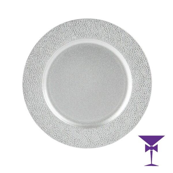 Metallic Silver Charger Plate - 33cm