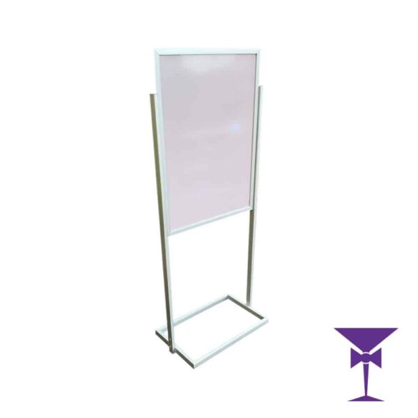 Silver A1 Signage Holder – With Weights (Outdoor Use)