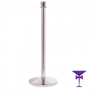 Silver Stanchion Post
