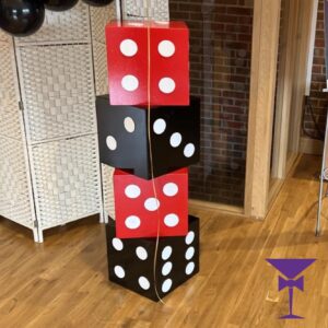 Small Stack of Dice (Red & black)
