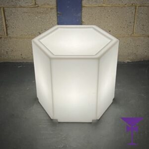 LED Hexagonal Plinth Table - Small