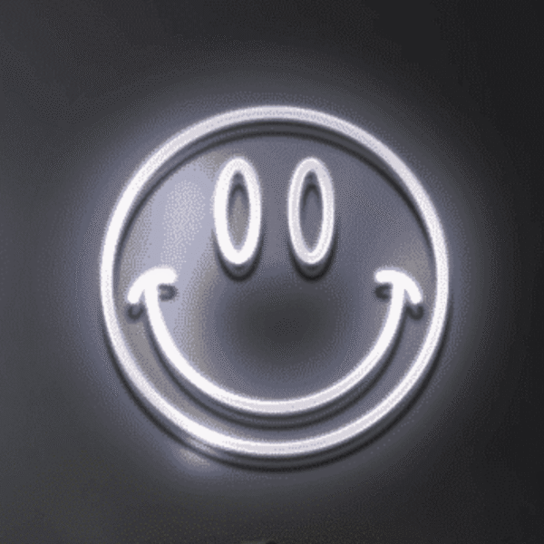 Smiley Face LED Neon Hire​ (Sign Only)