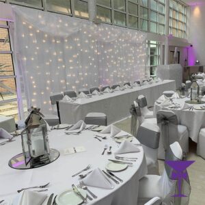 3m x 6m White Starlit LED Drape Backdrop & Framework