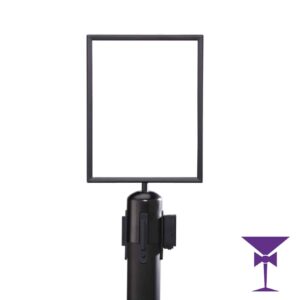 Black A4 Tensa Barrier Signage Holder