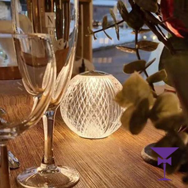 Crystal Globe LED Table Lamp - Medium - Image 2