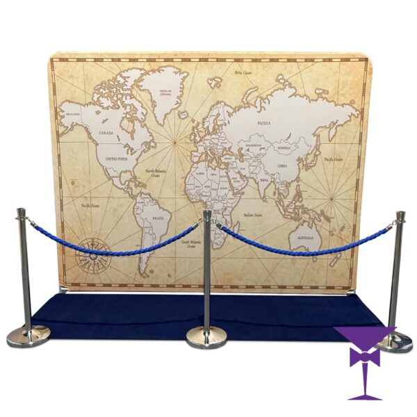 10ft Wide World Map Backdrop & Carpet Package - Image 2