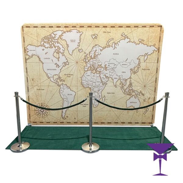 10ft Wide World Map Backdrop & Carpet Package - Image 4
