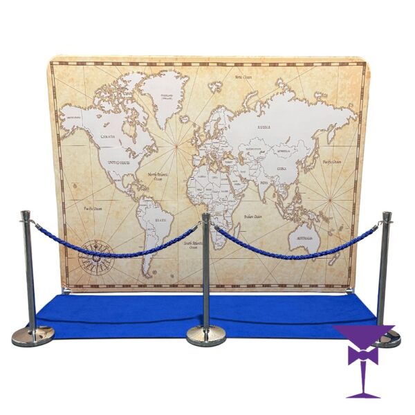 10ft Wide World Map Backdrop & Carpet Package - Image 3