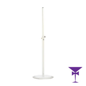 K&M Round Base Speaker Stand - White