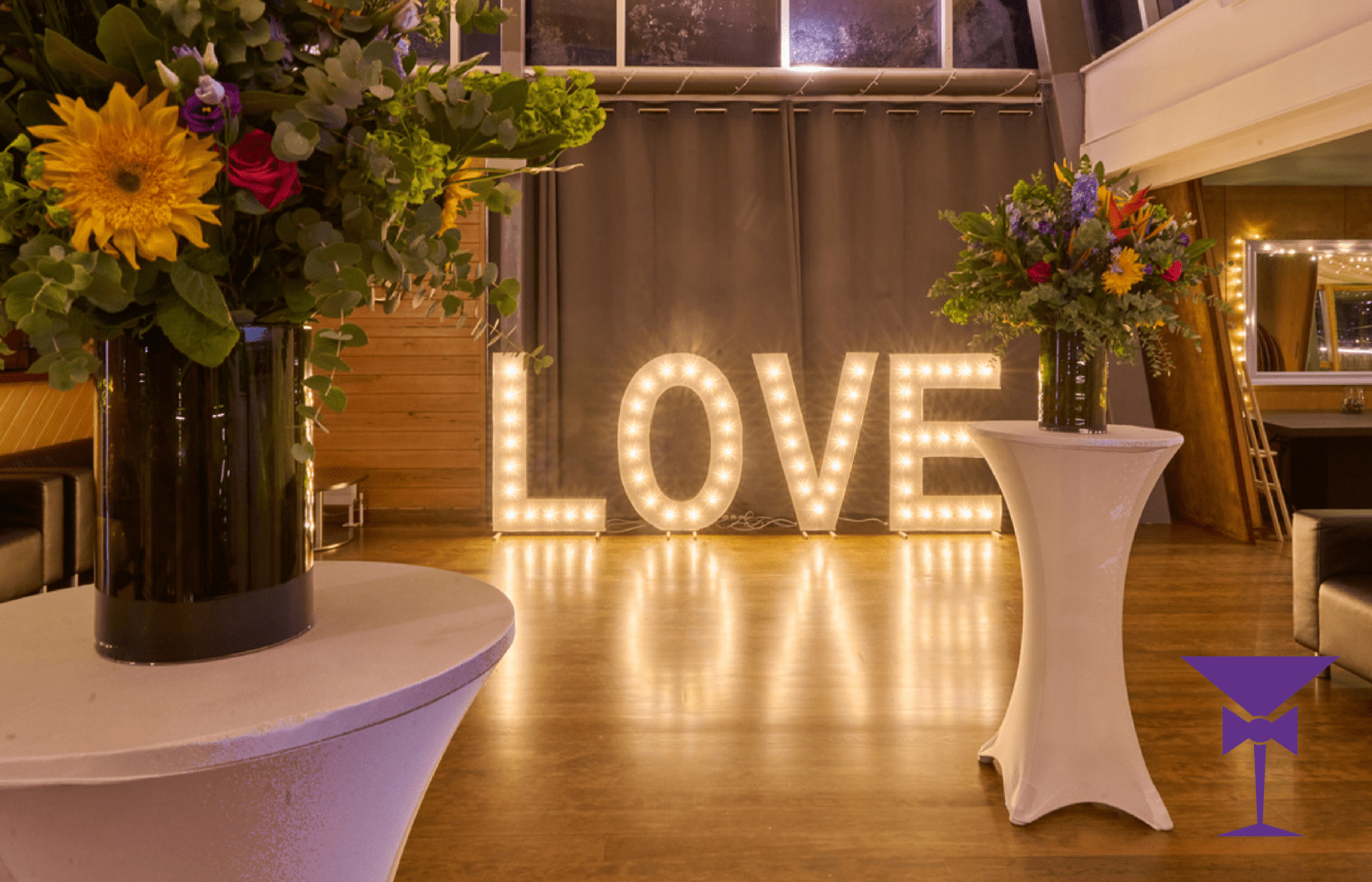 Poseur Tables With Flowers