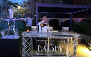Great Gatsby Prop Hire Kent - Ice Bar - A custom made ice bar at a Great Gatsby themed party in Keston, Kent.