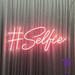 Selfie-LED-Neon-Hire-Close-Up - Selfie Pink LED Neon Hire - Available in London & Surrounding areas.