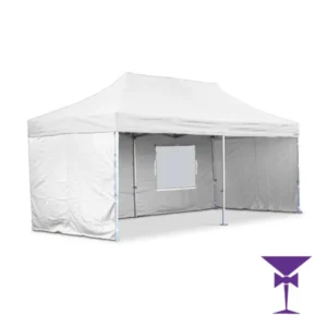 6 Metre White Gazebo Hire With Walls
