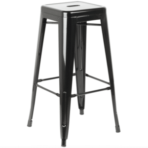 Black-Bar-Stool-For-Poseur-Table-Hire