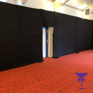 Black-High-Quality-Wall-Drape-Hire - Hire high quality black