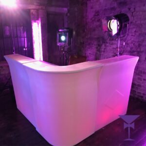 Full LED Corner Bar Hire - Illuminated Mobile Rental