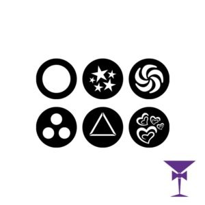 Gobo-Patterns-Equinox-Fusion-100 - Gobo Patterns available on the Equinox Fusion 100 Moving Head