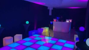 Nightclub themed party draping
