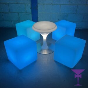 LED Champagne Table Seating Area