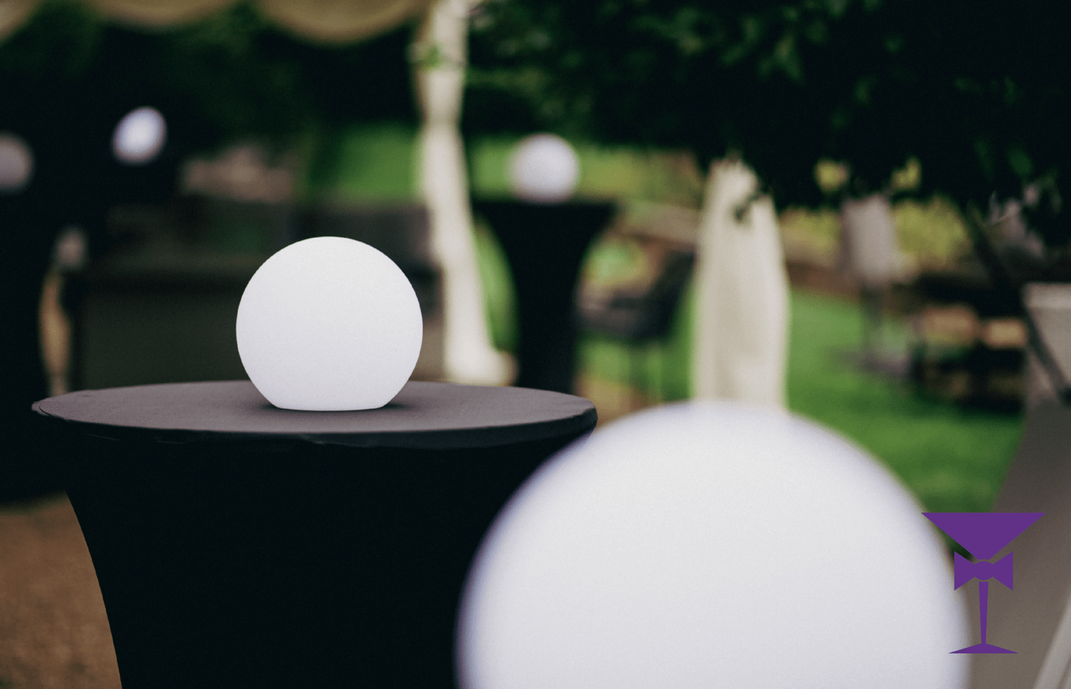 Subtle yet effective garden party lighting