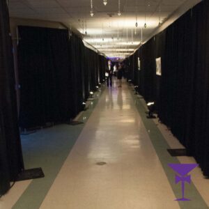 Pop up draping hire - blackout drapes