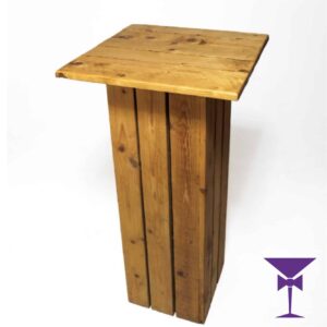 Rustic pallet wood poseur table hire