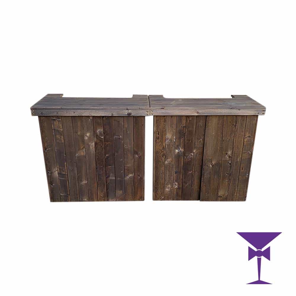 Double Rustic Bar Hire Surrey, Kent, Sussex & London