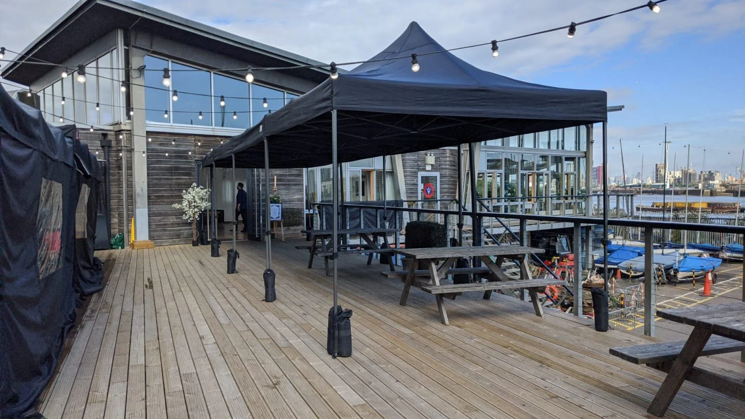 Gazebo Hire London at Greenwich Yacht Club