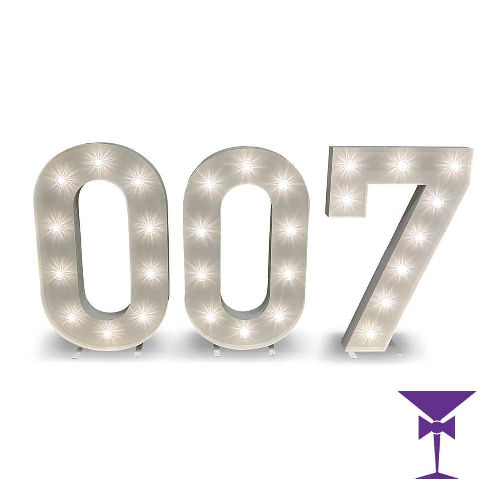 007 Light Up Numbers For Hire