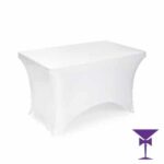 4ft Trestle Table Hire with White Cover