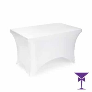 4ft Trestle Table Hire with White Cover