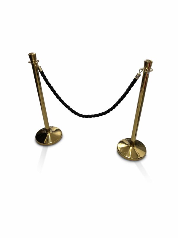 Black-Stanchion-Rope-Post-Gold-Hooks-Hire.jpg