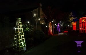 The wireless remote control allows you to change uplighter colours with the touch of a button.