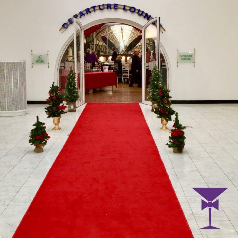 Cruise-Terminal-Red-Carpet-Hire-London - Luxury red carpets in London, available to hire with or without posts.