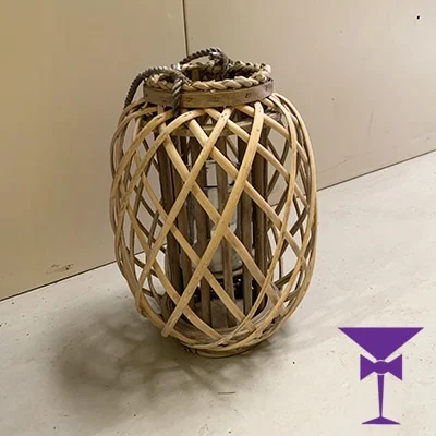 Driftwood lanterns are supplied with our outdoor cinema packages