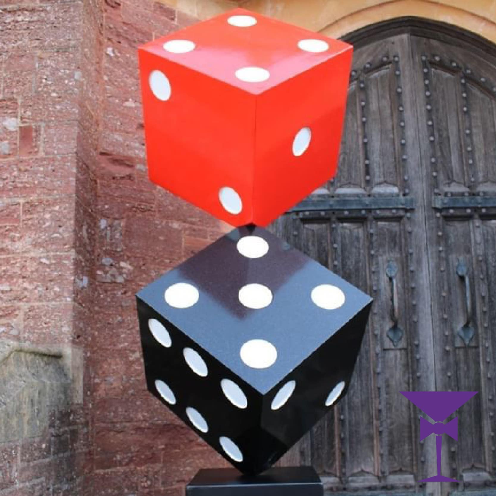 Giant Dice Props in Red & Black