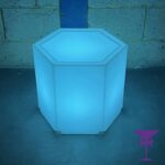 LED Coffee Table Lit In Blue