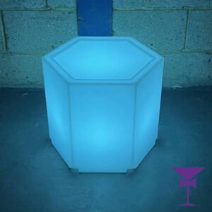 LED Coffee Table Lit In Blue