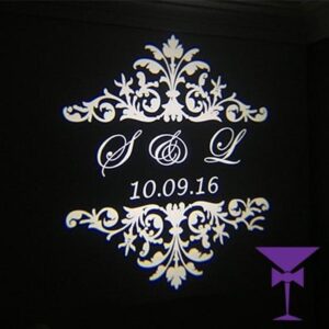 Lighting Hire London - Monogram Wedding Projection