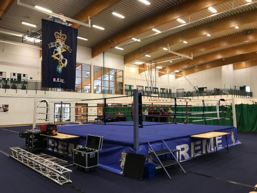 Before installation at boxing show